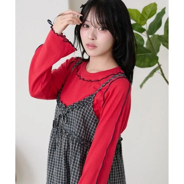 tシャツ メローリボントップス レディース