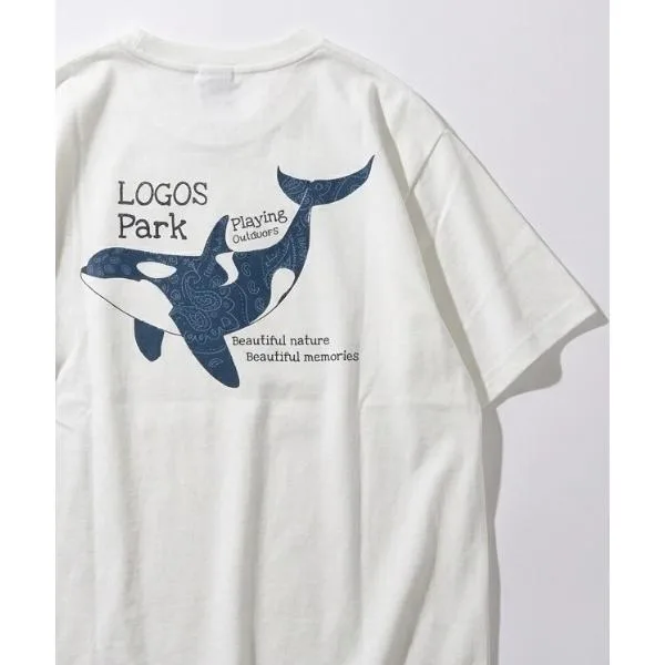 tシャツ 2026SS LOGOS/ロゴス アニマル フロント/バックプリント 半袖Tシャツ レディース メンズ メンズ レディース