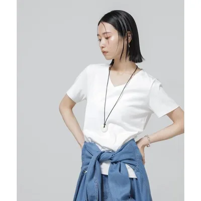 tシャツ 半袖 Anti Soaked(R) 汗染み防止VネックTシャツ レディース