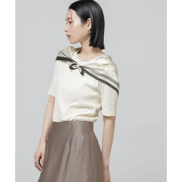 tシャツ 半袖 Anti Soaked(R) 汗染み防止クルーネックリブTシャツ レディース