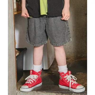 ハーフパンツ パンツ 短パン カラーデニムハーフパンツ キッズ 子供服 男の子 女の子