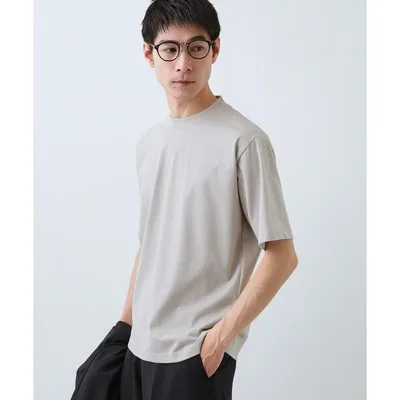 tシャツ 「ジャケットインにおすすめ」ビジネス半袖Tシャツ 洗濯機OK/襟高 メンズ