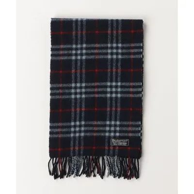 「BURBERRY」 マフラー - ネイビー レディース
