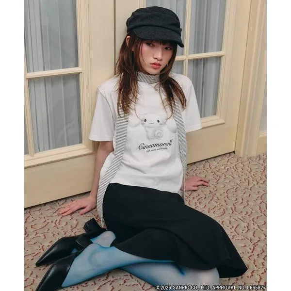 tシャツ 半袖 「Unblend」「Sanrio characters/サンリオキャラクターズ」別注 アソート グラフィックプリント半袖Tシャツ レディース
