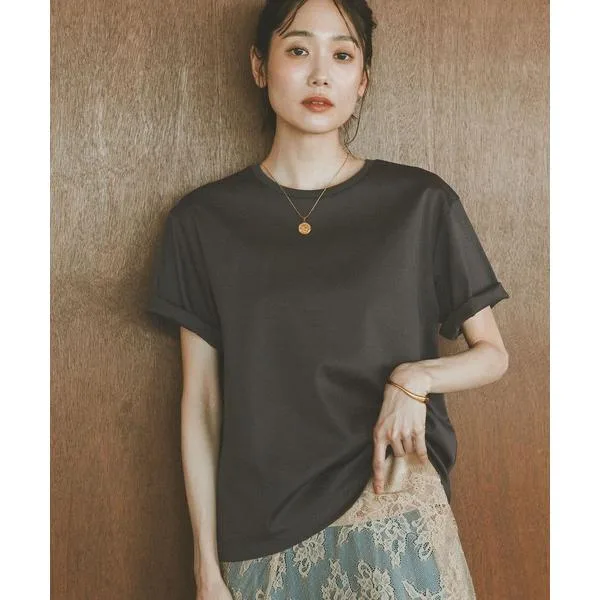 tシャツ 半袖 リッチクリーン透けにくいベーシックT/636788 レディース