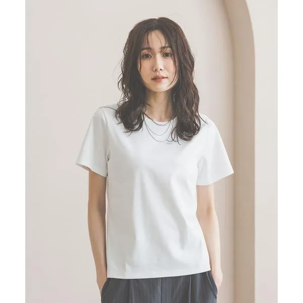 tシャツ 半袖 リッチクリーン透けにくいコンパクトT/656161 レディース