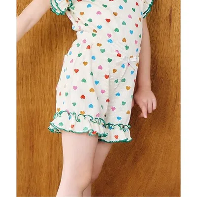 パンツ 「リンク」ワッフルフリル ショートパンツ_セットアップ可 キッズ 子供服 女の子