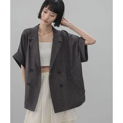 ジャケット テーラードジャケット バスケットダブルジャケット 637608 レディース