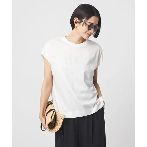 tシャツ グロッシー フレンチスリーブ Tシャツ 制菌 レディース
