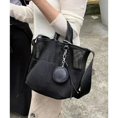トートバッグ 「ouchi/ほし企画」ダイヤメッシュ2WAYトートバッグ Sサイズ レディース