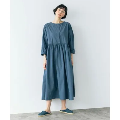 ワンピース 「natural by clip」コットンサンドウォッシュ切り替えワンピース
