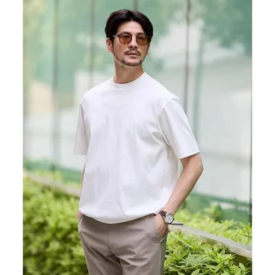 tシャツ 「接触冷感」アイスクリアコットン Tシャツ メンズ