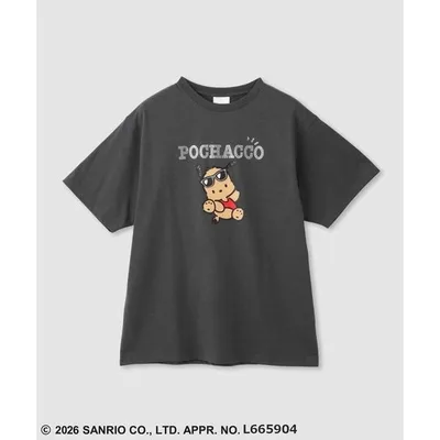 tシャツ 半袖 「Sanrio/サンリオ」 日焼けキャラクタープリント ラインストーンBIGTシャツ レディース