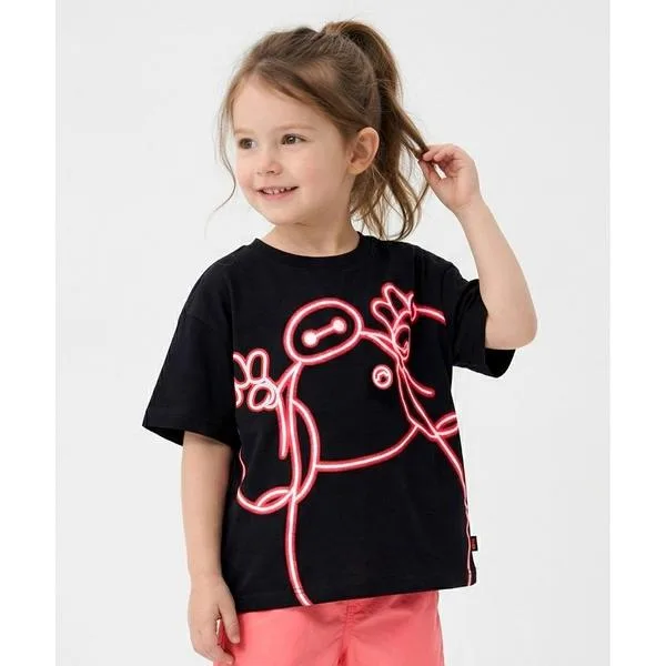 tシャツ 親子お揃い ディズニー ネオン蓄光Tシャツ 1488K キッズ 子供服 男の子 女の子