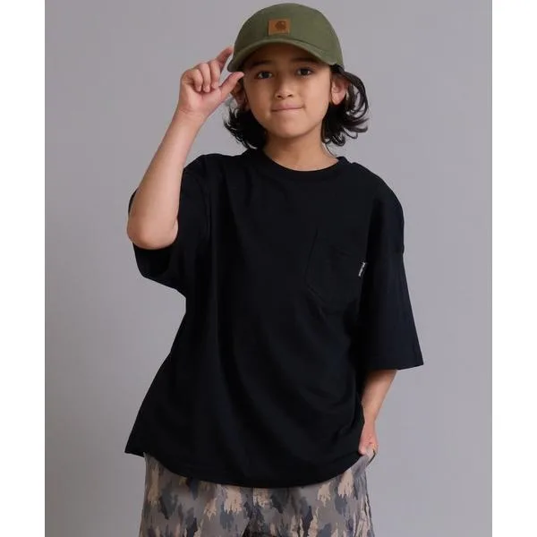 tシャツ 速乾 「90-160cm」「綿100%」吸水速乾 ポケット半袖T「PAIRMANON STREET」 キッズ 子供服 男の子 女の子
