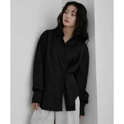ブラウス シャツ シアーストライプカシュクールシャツ レディース
