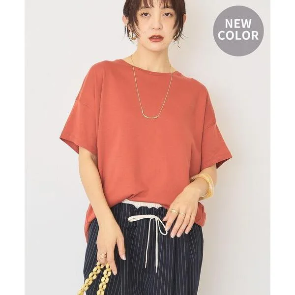 tシャツ 半袖 「接触冷感+UVカット」半袖コクーンカットプルオーバー レディース