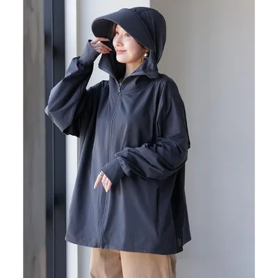 パーカー uvカット 「完全防備」 フェイスガード×つば付き UVカットパーカー レディース