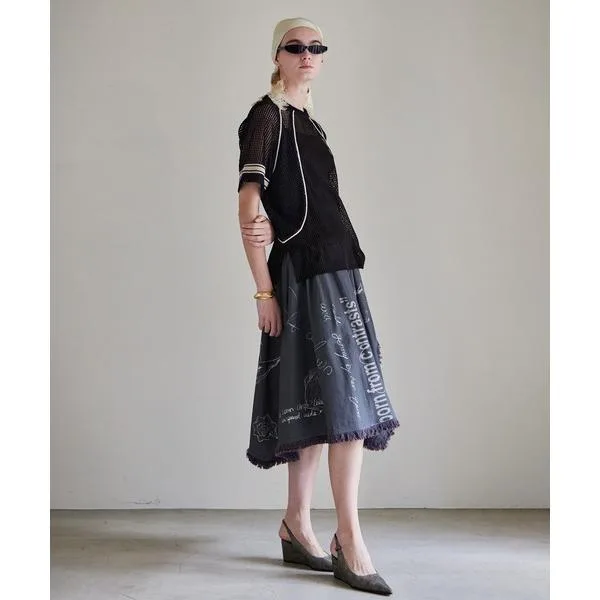 スカート Asymmetrical Wrap Print Skirt/アシンメトリーラッププリントスカート