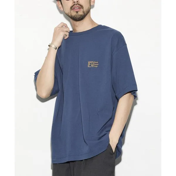 tシャツ Firsthand/ファーストハンド 6オンス フロントロゴ 刺繍 クルーネックTシャツ / ワンポイントデザインTシャツ LEFT CHEST EMBROIDERY PSD メンズ