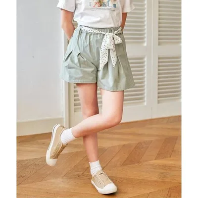パンツ さらっとスカーフ付きタックキュロット(120~160cm) キッズ 子供服 女の子