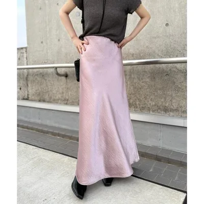 ロング スカート satin narrow flare long skirt /サテンナローフレアロングスカート