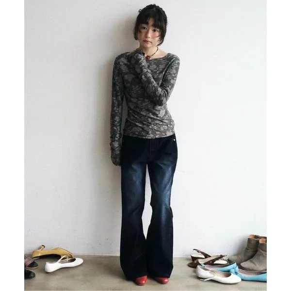 ジーンズ デニム デニムパンツ flocky flare denim PT / フロッキーデニムフレアパンツ レディース
