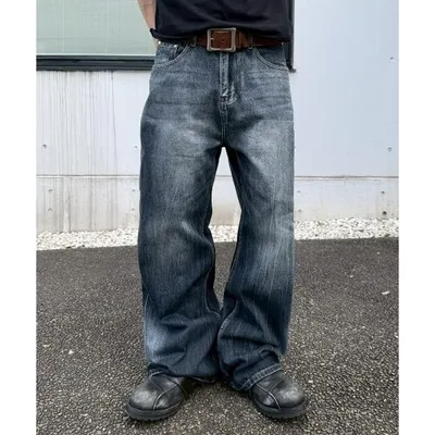ワイドパンツ ジーンズ 「Chikashitsu +」washed slim denim pants / 「チカシツプラス」ウォッシュスリムデニムパンツ「着用動画あり」 メンズ レディース