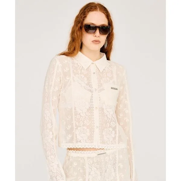 ブラウス シャツ 「Pre-Order」クロシェレースシャツ / Crochet Lace Shirt レディース