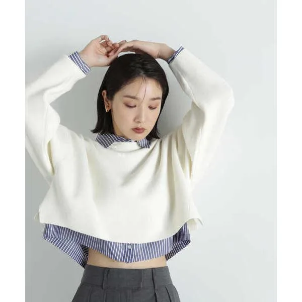 「NATURAL BEAUTY BASIC」 長袖ニット FREE ホワイト系その他 レディース