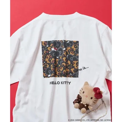 tシャツ 半袖 HELLO KITTY × SMAST × FREAK'S STORE/サンリオ HELLO KITTY アニマル柄プリントTシャツ レディース
