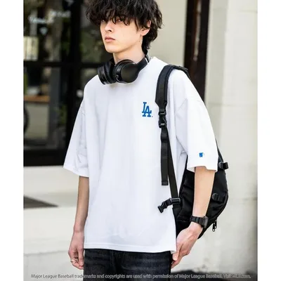 tシャツ MLB メジャーリーグベースボール 接触冷感UVカットオーバーサイズワンポイントロゴプリント半袖Tシャツ メンズ レディース