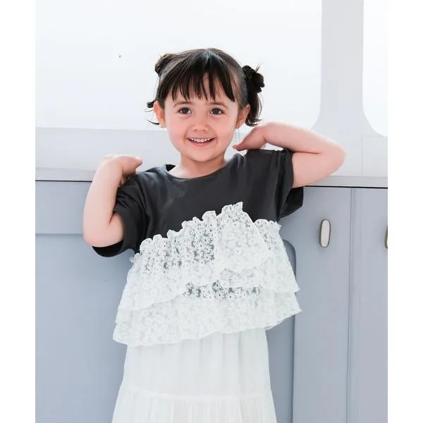 tシャツ 「KIDS」アソートドッキングプルオーバーSS 671743 キッズ 子供服 女の子
