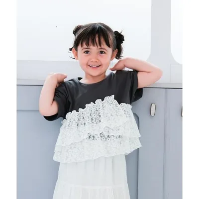 tシャツ 「KIDS」アソートドッキングプルオーバーSS 671743 キッズ 子供服 女の子
