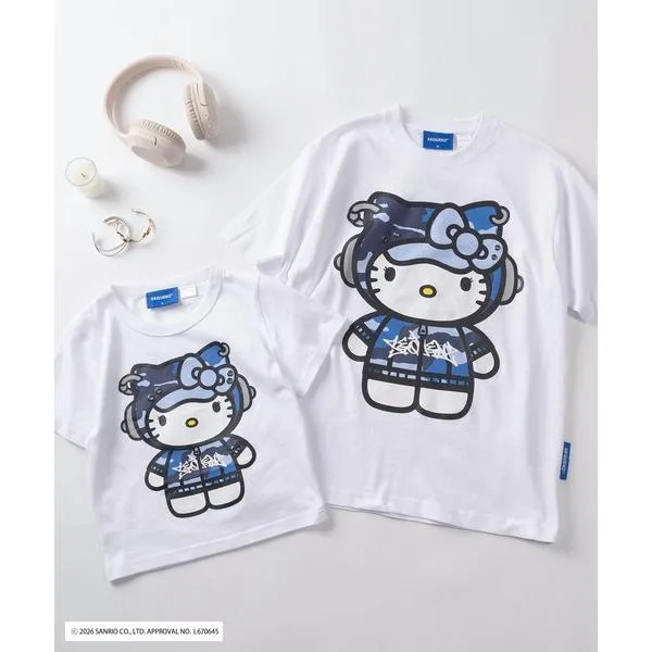 tシャツ 半袖 「72」「Sanrio/サンリオ」Y2Kスタイル/ハローキティ アイレット ラインストーン クルーネックTシャツ/ピチT/チビT/ユニセックス/新色追加