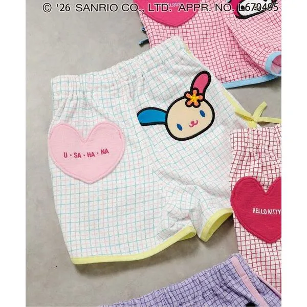 ハーフパンツ パンツ 短パン サンリオキャラクターズ フェイスポケットパンツ キッズ 子供服 女の子