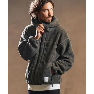 「wjk reluxe」 ジップアップパーカー S グレー メンズ