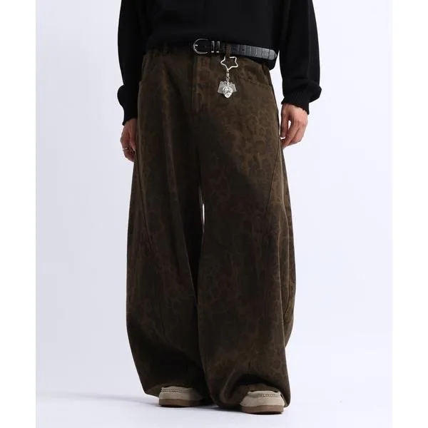 ワイドパンツ ジーンズ Vintage 3D Curve Barrel Denim Pants/ヴィンテージ加工/3Dカーブバレルデニムパンツ メンズ レディース