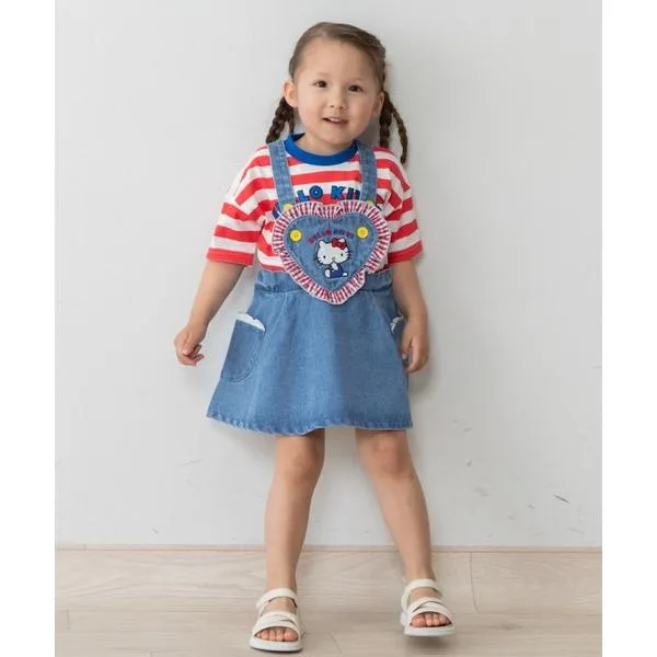 ジャンパースカート 「5/1(金)発売」サンリオキャラクターズ ジャンスカ ハローキティ キッズ 子供服 女の子