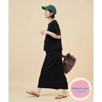 授乳ブラ マタニティ 限定展開 「産前・産後対応」オーガニックコットン マタニティ メロー 半袖 ワンピース