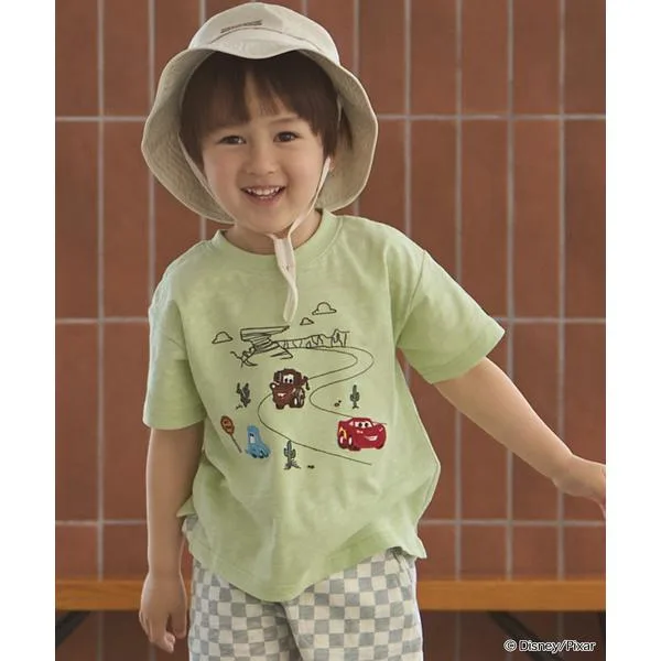 tシャツ 「Disney/Pixar」「接触冷感」カーズ / アップリケTシャツ キッズ 子供服 男の子 女の子