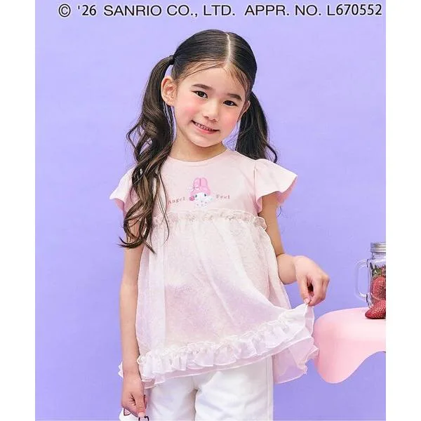 tシャツ 「マイメロディ&クロミ」WEB限定 キラキラプリントチュニック 接触冷感 キッズ 子供服 女の子
