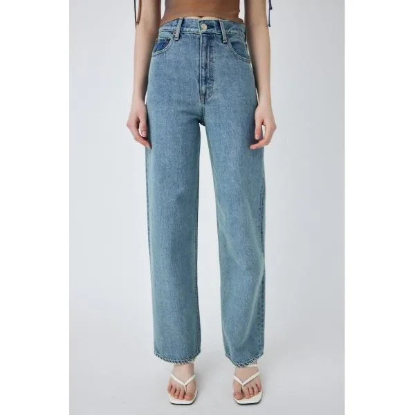 ワイドパンツ ジーンズ デニム デニムパンツ HIGH WAIST STRAIGHT レディース