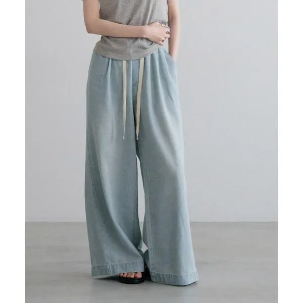 ジーンズ デニム デニムパンツ 「接触冷感・マシンウォッシャブル」ICEイージーバギーデニム 701326 レディース