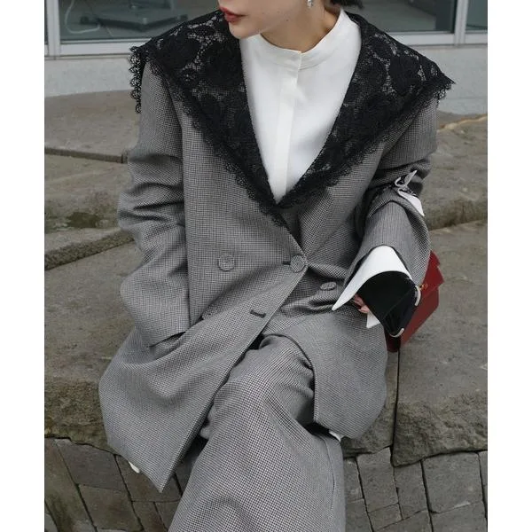 ジャケット テーラードジャケット LACE SAILOR COLLAR JACKET レディース