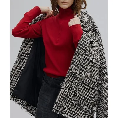 タートルネック ニット セーター BEST TOUCH HALF ZIP KNIT TOP レディース