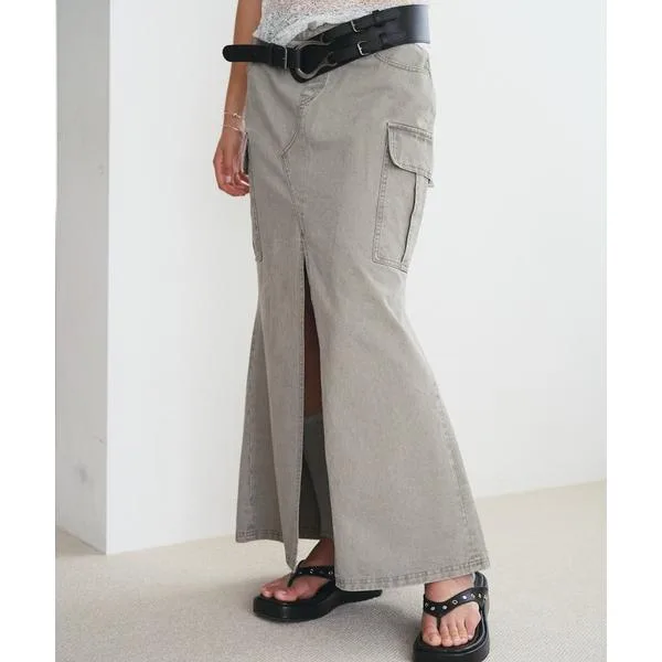 ロング スカート Front slit long skirt/フロントスリットマーメイドロングスカート