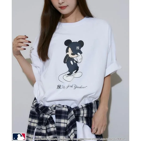 tシャツ PUBLUX/パブリュクス MLB/MICKEY MOUSE/別注 プリント Tシャツ 限定展開 メンズ レディース