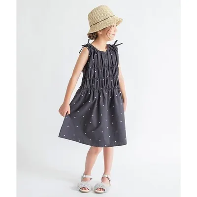 ワンピース 「接触冷感」シャーリングワンピース キッズ 子供服 女の子