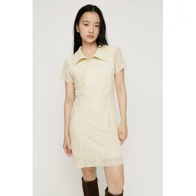 ワンピース 半袖 CUT JQ SHORT OP カットジャガードショートワンピ 夏服 秋服